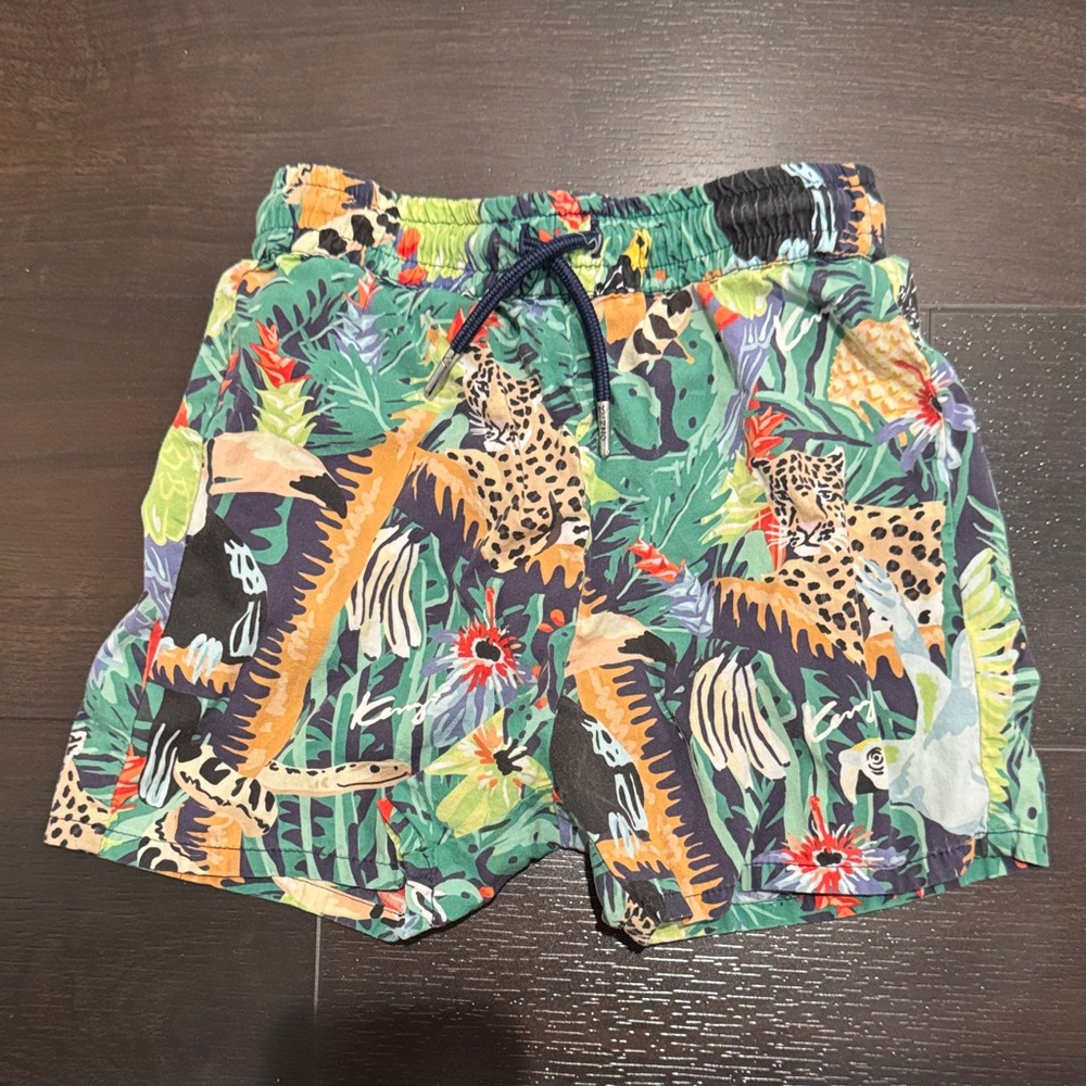 KENZO Kids Tropical Safari Print Kids Shorts